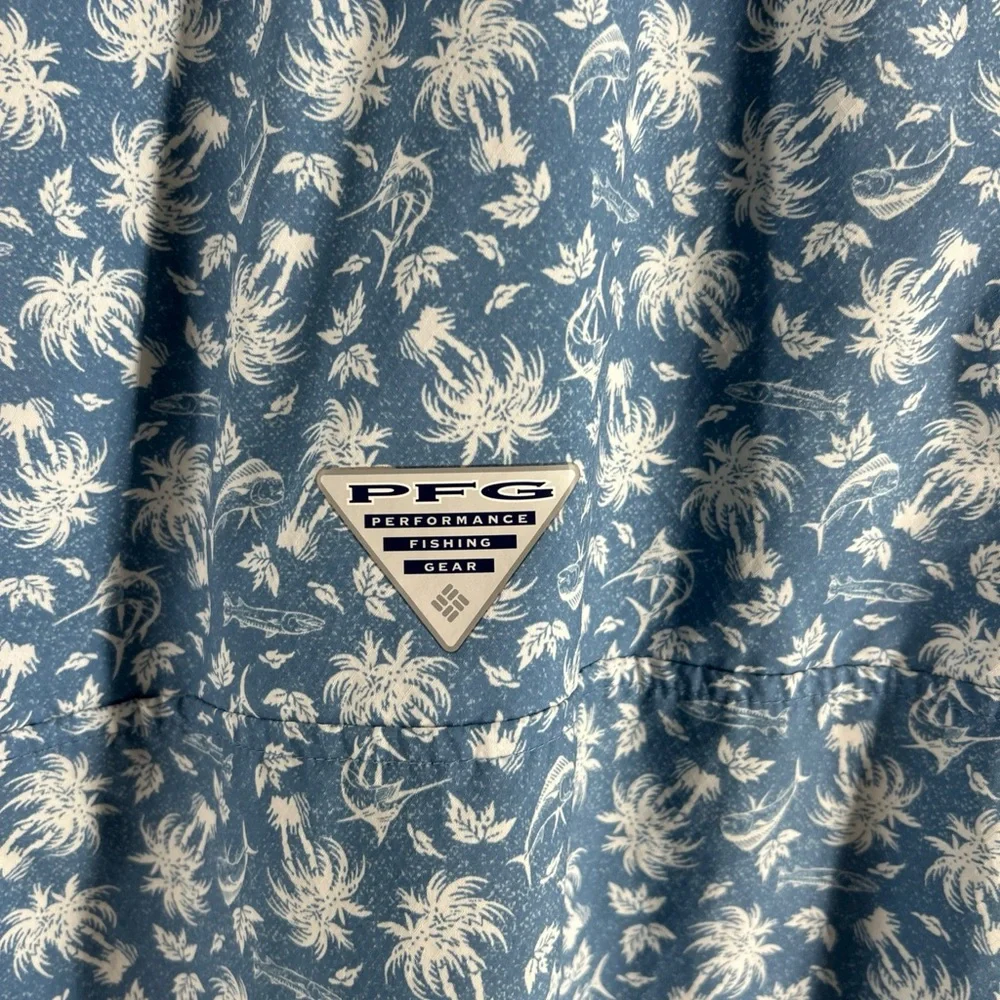 Columbia PFG Shirt Men’s 2XT Fishing Casual Short Sleeve Button Up Pocket Vents - Picture 6 of 16